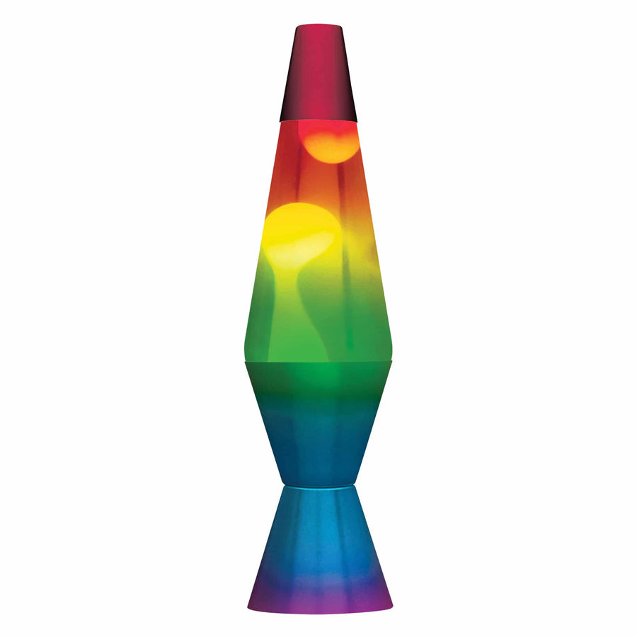 14.5” LAVA LAMP RAINBOW – WHITE/CLEAR/TRICOLOR T0
